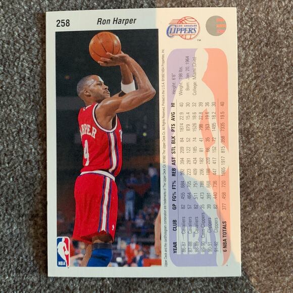 NBA Collectable Ron Harper‎ Card - Picture 2 of 2